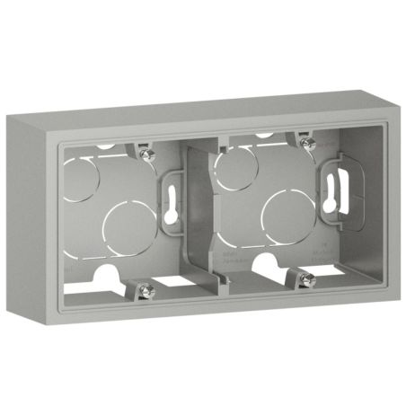 600142 Legrand - Dooxie Cadre saillie 2 postes - Aluminium