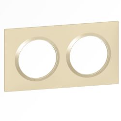600812 Legrand - Dooxie Plaque de finition carrée 2 postes - Dune