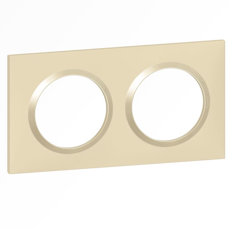 600812 Legrand - Dooxie Plaque de finition carrée 2 postes - Dune