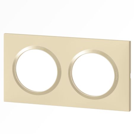 600812 Legrand - Dooxie Plaque de finition carrée 2 postes - Dune