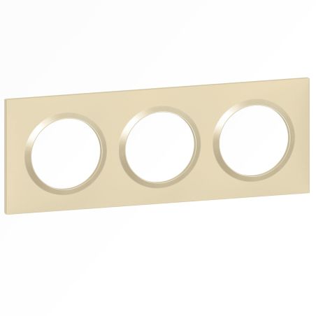 600813 Legrand - Dooxie Plaque de finition carrée 3 postes - Dune