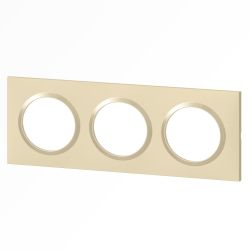 600813 Legrand - Dooxie Plaque de finition carrée 3 postes - Dune