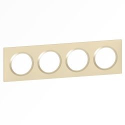 600814 Legrand - Dooxie Plaque de finition carrée 4 postes - Dune