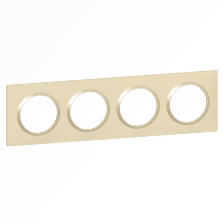 600814 Legrand - Dooxie Plaque de finition carrée 4 postes - Dune