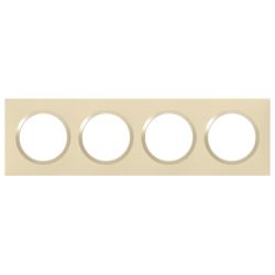 600814 Legrand - Dooxie Plaque de finition carrée 4 postes - Dune