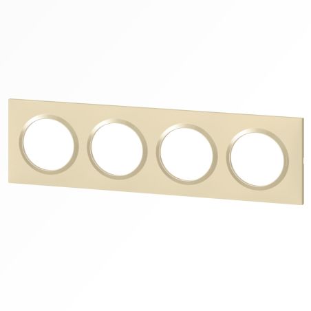 600814 Legrand - Dooxie Plaque de finition carrée 4 postes - Dune