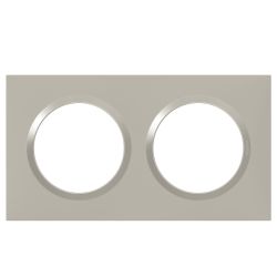 600822 Legrand - Dooxie Plaque de finition carrée 2 postes - Plume