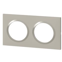 600822 Legrand - Dooxie Plaque de finition carrée 2 postes - Plume