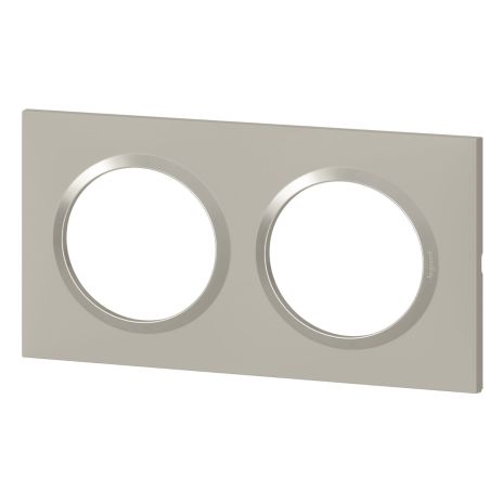 600822 Legrand - Dooxie Plaque de finition carrée 2 postes - Plume