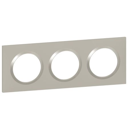 600823 Legrand - Dooxie Plaque de finition carrée 3 postes - Plume