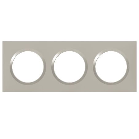 600823 Legrand - Dooxie Plaque de finition carrée 3 postes - Plume