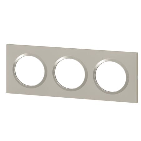 600823 Legrand - Dooxie Plaque de finition carrée 3 postes - Plume
