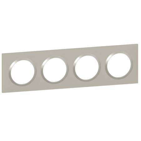 600824 Legrand - Dooxie Plaque de finition carrée 4 postes - Plume