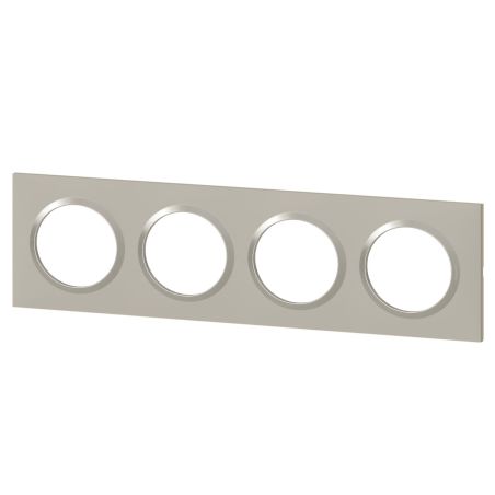 600824 Legrand - Dooxie Plaque de finition carrée 4 postes - Plume
