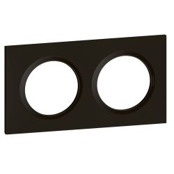 600892 Legrand - Dooxie Plaque de finition carrée 2 postes - Noir
