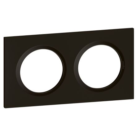 600892 Legrand - Dooxie Plaque de finition carrée 2 postes - Noir