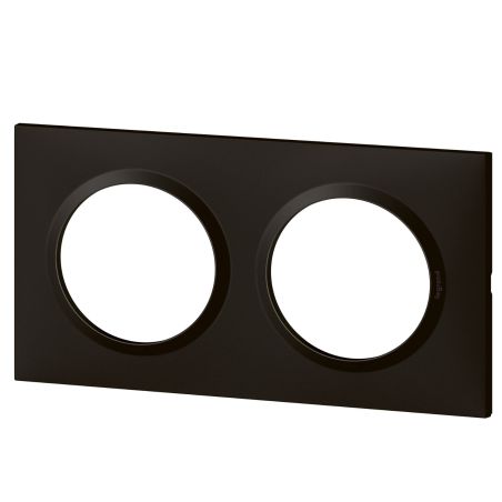 600892 Legrand - Dooxie Plaque de finition carrée 2 postes - Noir