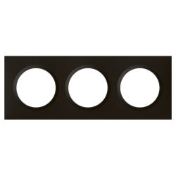 600893 Legrand - Dooxie Plaque de finition carrée 3 postes - Noir