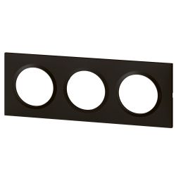600893 Legrand - Dooxie Plaque de finition carrée 3 postes - Noir