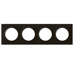 600894 Legrand - Dooxie Plaque de finition carrée 4 postes - Noir