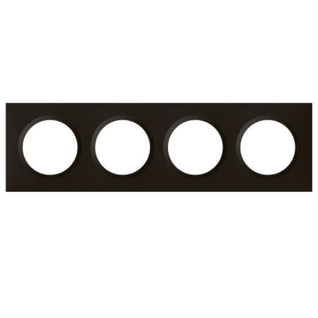 600894 Legrand - Dooxie Plaque de finition carrée 4 postes - Noir