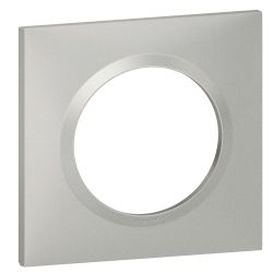 600851 Legrand - Dooxie Plaque de finition carrée 1 poste - Aluminium