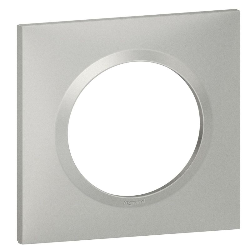 600851 Legrand - Dooxie Plaque de finition carrée 1 poste - Aluminium
