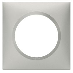 600851 Legrand - Dooxie Plaque de finition carrée 1 poste - Aluminium
