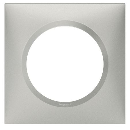 600851 Legrand - Dooxie Plaque de finition carrée 1 poste - Aluminium