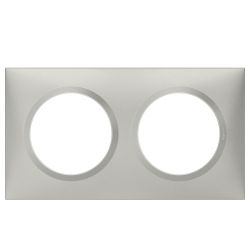 600852 Legrand - Dooxie Plaque de finition carrée 2 postes - Aluminium