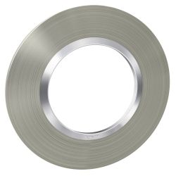 600978 Legrand - Dooxie Plaque de finition ronde 1 poste - Inox brossé