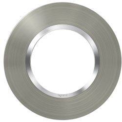 600978 Legrand - Dooxie Plaque de finition ronde 1 poste - Inox brossé