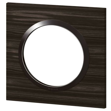 600881 Legrand - Dooxie Plaque de finition carrée 1 poste - Bois ébène