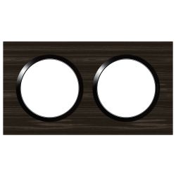 600882 Legrand - Dooxie Plaque de finition carrée 2 postes - Bois ébène