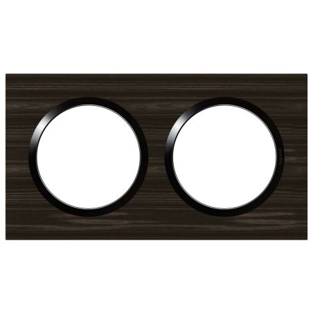 600882 Legrand - Dooxie Plaque de finition carrée 2 postes - Bois ébène
