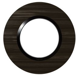 600979 Legrand - Dooxie Plaque de finition ronde 1 poste - Bois ébène