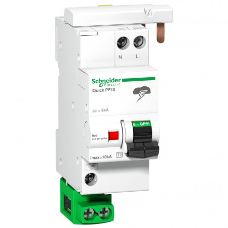 A9L16617 Schneider - Parafoudre phase neutre de type 2 autoprotégé - 10kA - report de signalisation