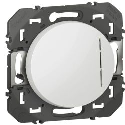 600005 Legrand - Dooxie Poussoir simple lumineux à équiper d'un voyant 6A 250V - Blanc