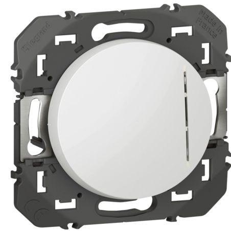 600005 Legrand - Dooxie Poussoir simple lumineux à équiper d'un voyant 6A 250V - Blanc