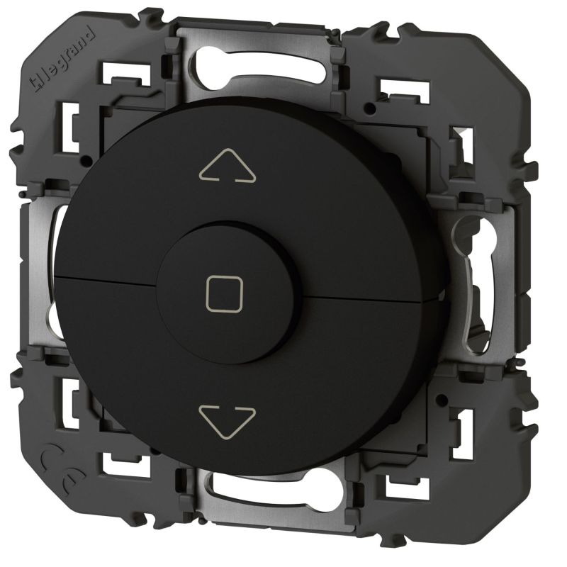 600222 Legrand - Dooxie Poussoir commande de volets roulants 2 boutons - Noir