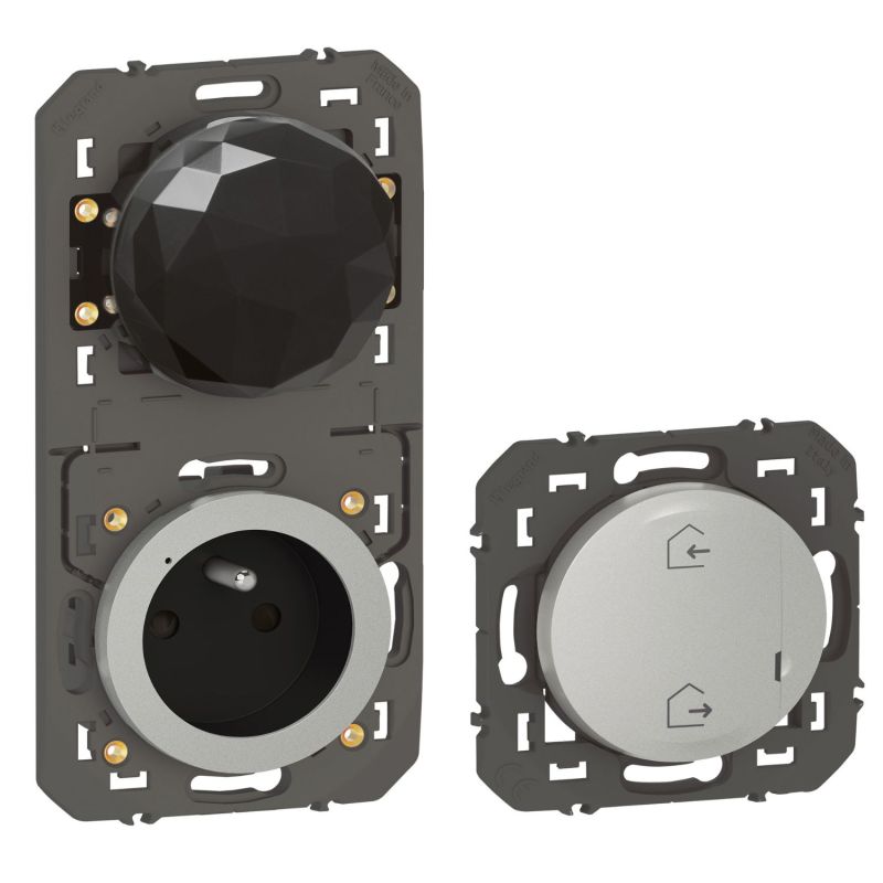 600770A Legrand - Dooxie Pack démarrage connecté with Netatmo sans plaque - Aluminium