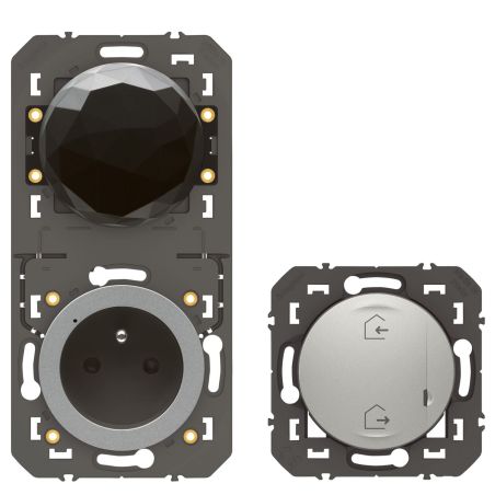 600770A Legrand - Dooxie Pack démarrage connecté with Netatmo sans plaque - Aluminium