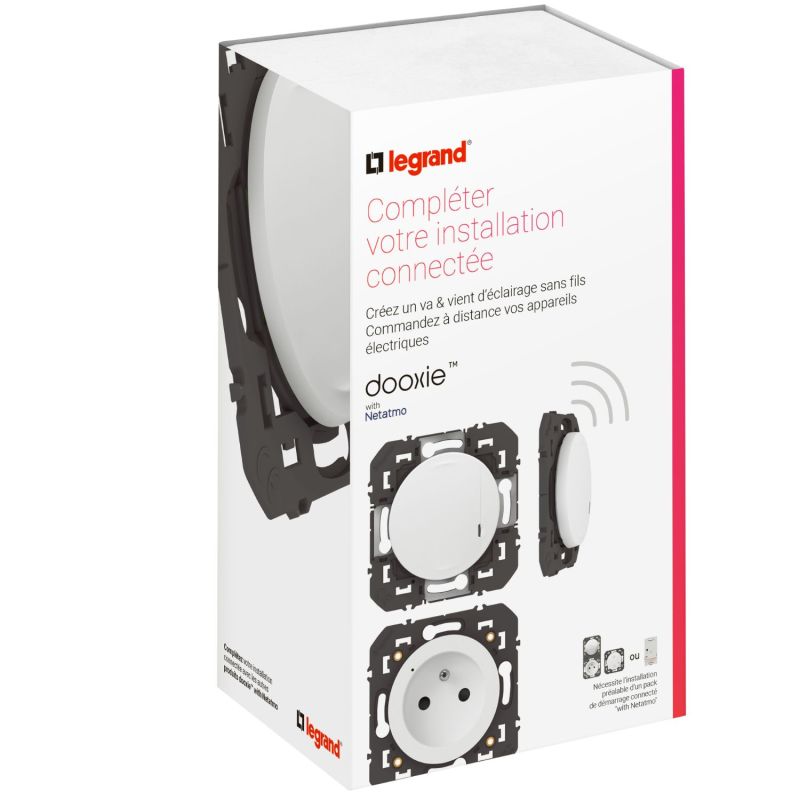 600690A Legrand - Dooxie Pack extension connecté with Netatmo sans plaque - Blanc