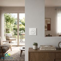 600735 Legrand - Dooxie One Prise de courant 2P+T Surface 16A livrée avec plaque et griffes - Blanc