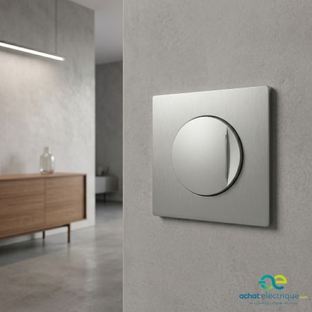 600116 Legrand - Dooxie Poussoir simple avec voyant lumineux 6A 250V - Aluminium