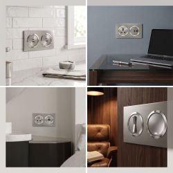 600872 Legrand - Dooxie Plaque de finition carrée 2 postes - Inox brossé