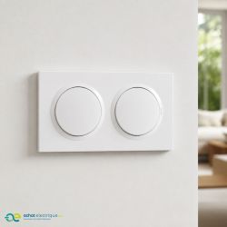 600802 Legrand - Dooxie Plaque de finition carrée 2 postes - Blanc