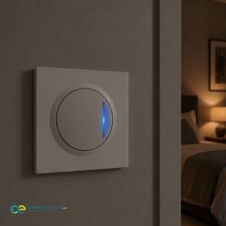 600710 Legrand - Dooxie One Va-et-vient avec témoin lumineux complet 1 poste 10A 250V livré avec plaque et griffes - Blanc