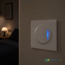 600716 Legrand - Dooxie One Poussoir lumineux complet 1 poste 6A 250V livré avec plaque et griffes - Blanc