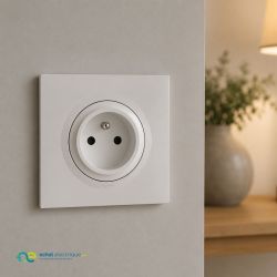600728 Legrand - Dooxie One Prise de courant 2P+T easyréno faible profondeur 16A livrée avec plaque et griffes - Blanc